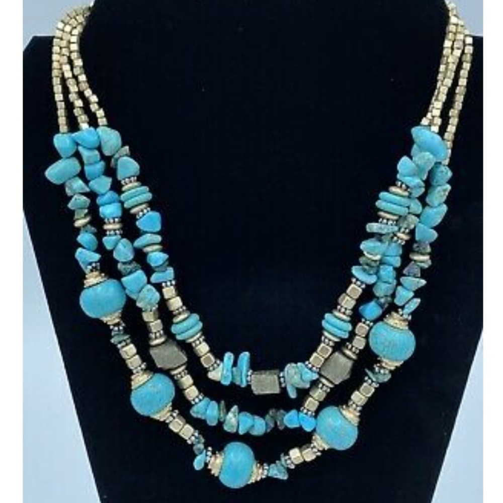 Chico's Faux Turquoise Necklace